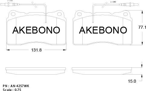 Akebono AN-4257WKE - Komplet Pločica, disk-kočnica www.molydon.hr