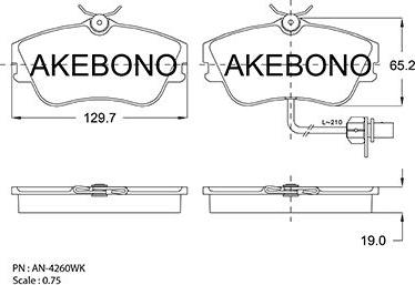 Akebono AN-4260WKE - Komplet Pločica, disk-kočnica www.molydon.hr