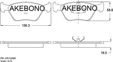 Akebono AN-4268KE - Komplet Pločica, disk-kočnica www.molydon.hr