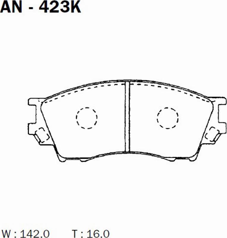 Akebono AN-423K - Komplet Pločica, disk-kočnica www.molydon.hr