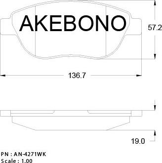 Akebono AN-4271K - Komplet Pločica, disk-kočnica www.molydon.hr