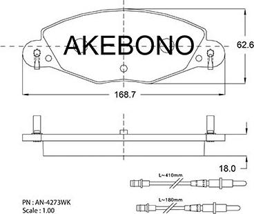 Akebono AN-4273WKE - Komplet Pločica, disk-kočnica www.molydon.hr