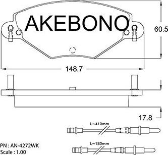 Akebono AN-4272WK - Komplet Pločica, disk-kočnica www.molydon.hr