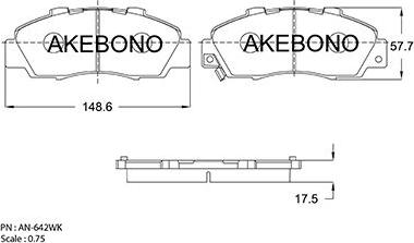 Akebono AN-642WK - Komplet Pločica, disk-kočnica www.molydon.hr