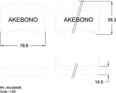 Akebono AN-609WKE - Komplet Pločica, disk-kočnica www.molydon.hr