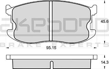 Akebono AN-093KE - Komplet Pločica, disk-kočnica www.molydon.hr