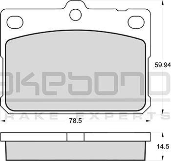 Akebono AN-038K - Komplet Pločica, disk-kočnica www.molydon.hr