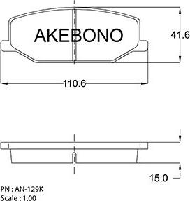 Akebono AN-129K - Komplet Pločica, disk-kočnica www.molydon.hr