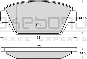 Akebono AN-128KE - Komplet Pločica, disk-kočnica www.molydon.hr