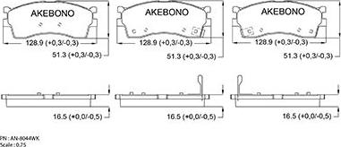 Akebono AN-8044WK - Komplet Pločica, disk-kočnica www.molydon.hr