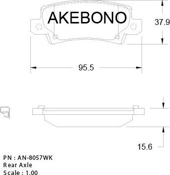 Akebono AN-8057WKE - Komplet Pločica, disk-kočnica www.molydon.hr