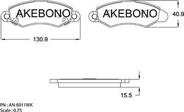 Akebono AN-8011WK - Komplet Pločica, disk-kočnica www.molydon.hr