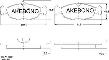 Akebono AN-8022K - Komplet Pločica, disk-kočnica www.molydon.hr