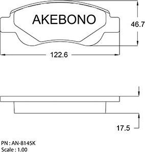 Akebono AN-8145K - Komplet Pločica, disk-kočnica www.molydon.hr