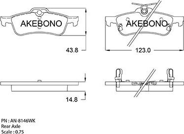 Akebono AN-8146WK - Komplet Pločica, disk-kočnica www.molydon.hr