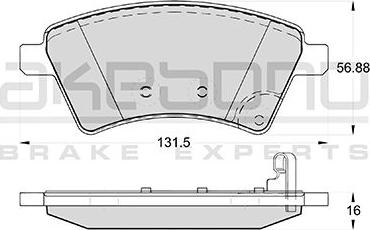 Akebono AN-8134WK - Komplet Pločica, disk-kočnica www.molydon.hr