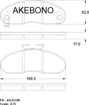 Akebono AN-8130K - Komplet Pločica, disk-kočnica www.molydon.hr