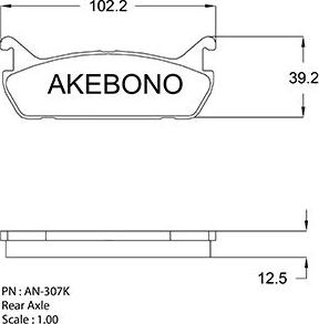 Akebono AN-307KE - Komplet Pločica, disk-kočnica www.molydon.hr