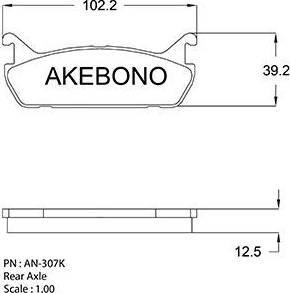 Akebono AN-307K - Komplet Pločica, disk-kočnica www.molydon.hr