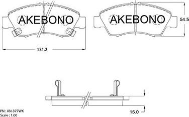 Akebono AN-377WK - Komplet Pločica, disk-kočnica www.molydon.hr