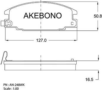 Akebono AN-248WKE - Komplet Pločica, disk-kočnica www.molydon.hr