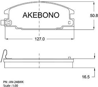 Akebono AN-248WK - Komplet Pločica, disk-kočnica www.molydon.hr