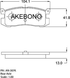 Akebono AN-250KE - Komplet Pločica, disk-kočnica www.molydon.hr