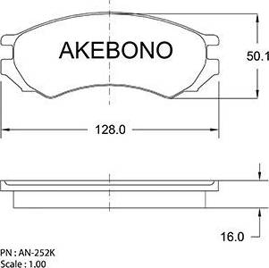 Akebono AN-252K - Komplet Pločica, disk-kočnica www.molydon.hr