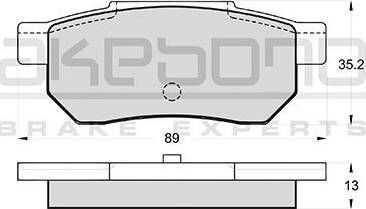 Akebono AN-207K - Komplet Pločica, disk-kočnica www.molydon.hr