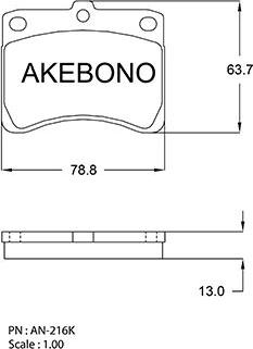 Akebono AN-216KE - Komplet Pločica, disk-kočnica www.molydon.hr