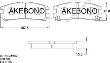 Akebono AN-224WKE - Komplet Pločica, disk-kočnica www.molydon.hr