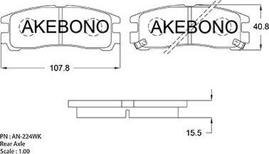 Akebono AN-224WK - Komplet Pločica, disk-kočnica www.molydon.hr