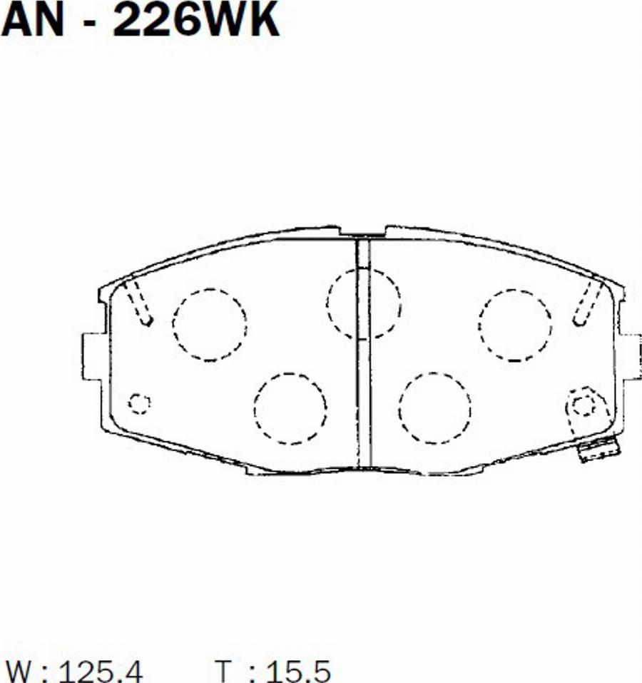 Akebono AN-226WK - Komplet Pločica, disk-kočnica www.molydon.hr