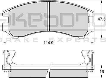 Akebono AN-272WK - Komplet Pločica, disk-kočnica www.molydon.hr