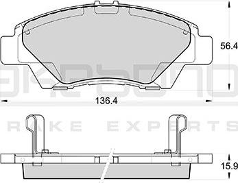 Akebono AN-763WK - Komplet Pločica, disk-kočnica www.molydon.hr