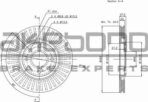 Akebono BN-0995 - Kočioni disk www.molydon.hr