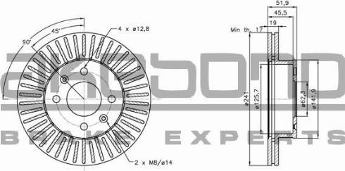 Akebono BN-0944E - Kočioni disk www.molydon.hr