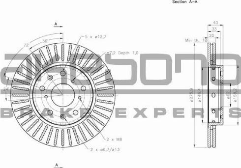 Akebono BN-0956 - Kočioni disk www.molydon.hr