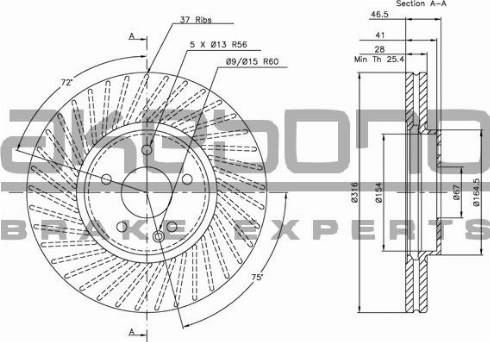 Akebono BN-0953 - Kočioni disk www.molydon.hr