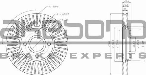 Akebono BN-0964 - Kočioni disk www.molydon.hr