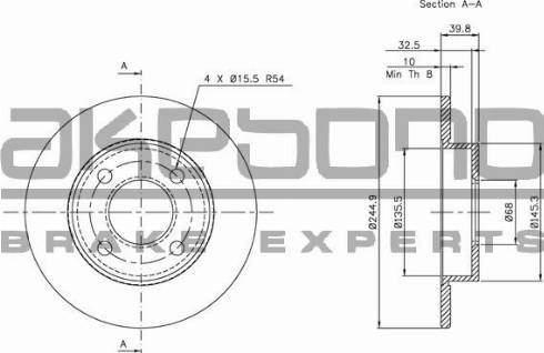 Akebono BN-0908 - Kočioni disk www.molydon.hr