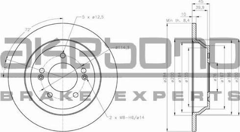 Akebono BN-0916 - Kočioni disk www.molydon.hr