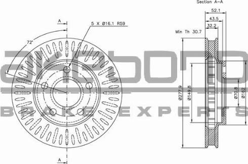 Akebono BN-0933 - Kočioni disk www.molydon.hr