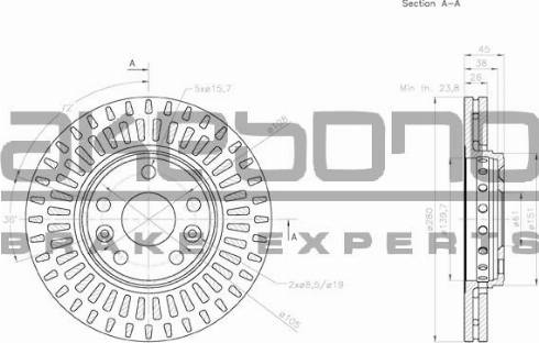 Akebono BN-0979 - Kočioni disk www.molydon.hr