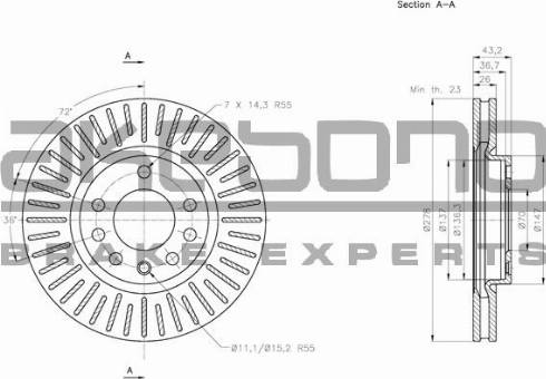 Akebono BN-0977E - Kočioni disk www.molydon.hr