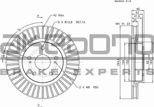 Akebono BN-0499 - Kočioni disk www.molydon.hr