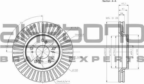 Akebono BN-0491 - Kočioni disk www.molydon.hr