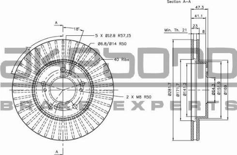 Akebono BN-0455 - Kočioni disk www.molydon.hr