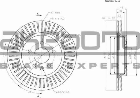 Akebono BN-0466 - Kočioni disk www.molydon.hr