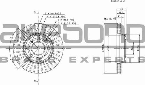 Akebono BN-0405 - Kočioni disk www.molydon.hr